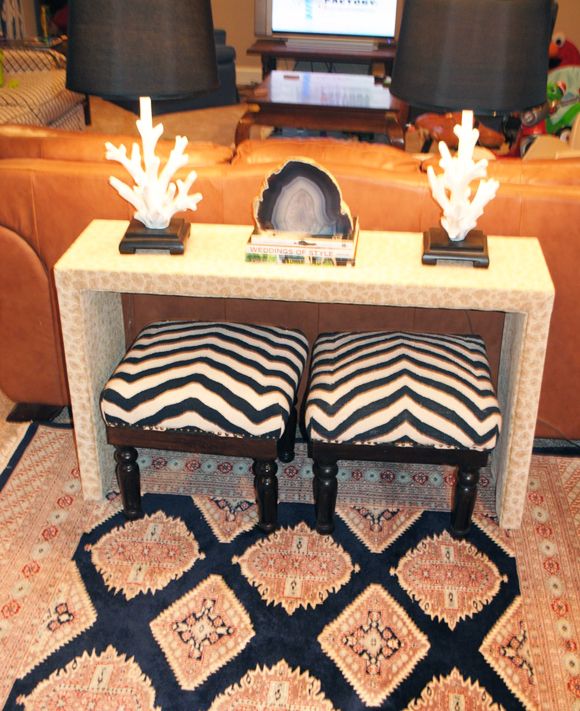 Upholstering a Parsons Console Table Jenny Komenda